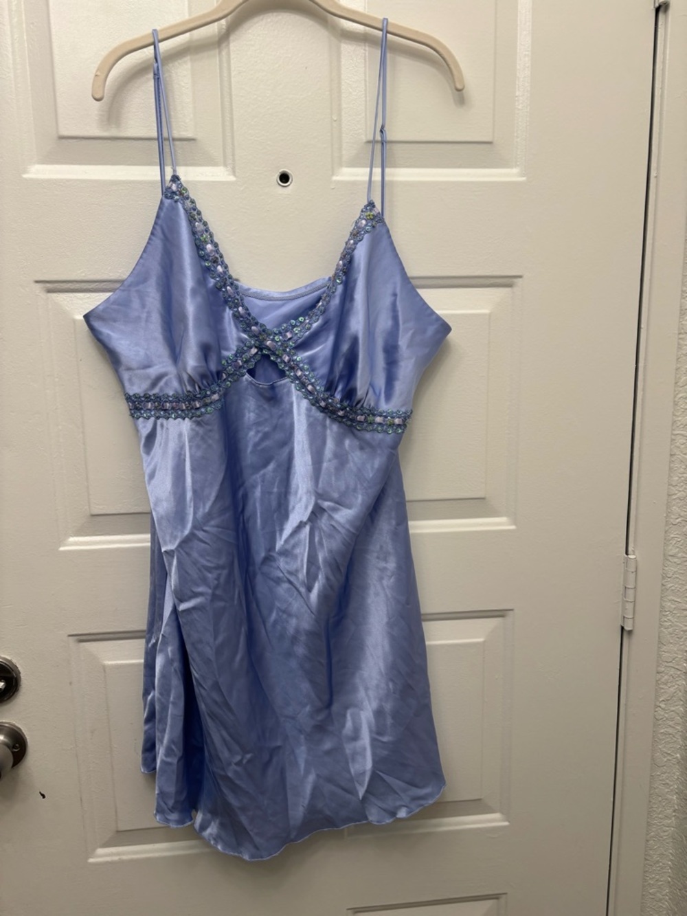 Lavender Satin Slip Skirt with Delicate Shine